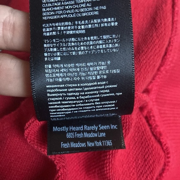 MOSTLY HEARD RARELY SEEN No More Heartbreaks Long-Sleeve Hoodie L 100% Cotton - Picture 7 of 8